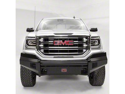 Fab Fours Black Steel Front Bumper with No Guard; Matte Black (16-18 Sierra 1500)