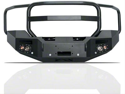 Fab Fours Premium Heavy Duty Winch Front Bumper with Full Guard; Bare Steel (14-15 Sierra 1500)