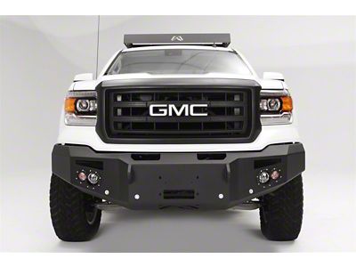 Fab Fours Premium Heavy Duty Winch Front Bumper with No Guard; Matte Black (14-15 Sierra 1500)