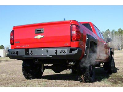 Fab Fours Premium Rear Bumper; Bare Steel (14-18 Sierra 1500)