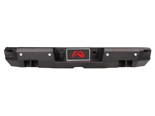 Fab Fours Premium Rear Bumper; Pre-Drilled for Blind Spot Monitor; Bare Steel (19-24 Sierra 1500)