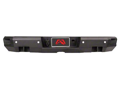 Fab Fours Premium Rear Bumper; Pre-Drilled for Blind Spot Monitor; Matte Black (19-24 Sierra 1500)