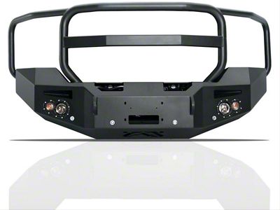 Fab Fours Premium Winch Front Bumper with Full Guard; Bare Steel (16-18 Sierra 1500)