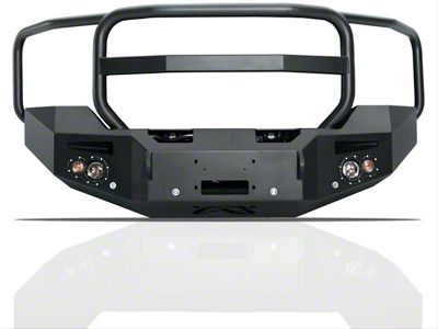 Fab Fours Premium Winch Front Bumper with Full Guard; Matte Black (16-18 Sierra 1500)