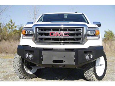 Fab Fours Premium Winch Front Bumper with No Guard; Matte Black (14-15 Sierra 1500)