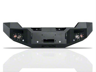 Fab Fours Premium Winch Front Bumper with No Guard; Matte Black (16-18 Sierra 1500)