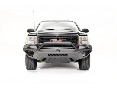 Fab Fours Vengeance Front Bumper with No Guard; Matte Black (07-13 Sierra 1500)