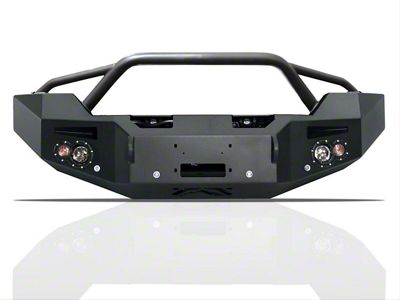 Fab Fours Vengeance Front Bumper with Pre-Runner Guard; Matte Black (16-18 Sierra 1500)