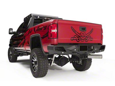 Fab Fours Vengeance Rear Bumper; Matte Black (07-13 Sierra 1500)