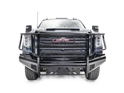 Fab Fours Black Steel Elite Front Bumper with Full Guard; Matte Black (20-23 Sierra 2500 HD)