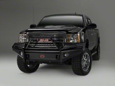 Fab Fours Black Steel Ranch Front Bumper with Pre-Runner Guard; Matte Black (11-14 Sierra 2500 HD)