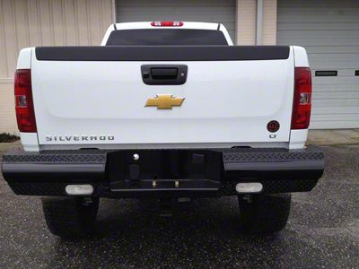 Fab Fours Black Steel Rear Bumper; Matte Black (07-10 Sierra 2500 HD)