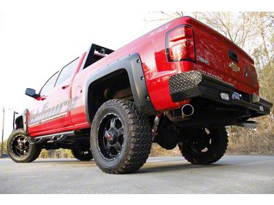 Fab Fours Black Steel Rear Bumper; Matte Black (15-19 Sierra 2500 HD)