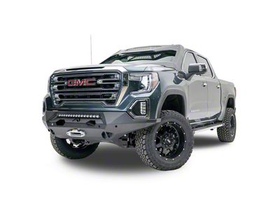 Fab Fours Matrix Front Bumper with No Guard; Matte Black (15-19 Sierra 2500 HD)