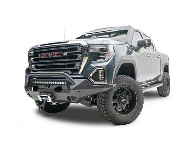 Fab Fours Matrix Front Bumper with Pre-Runner Guard; Bare Steel (15-19 Sierra 2500 HD)