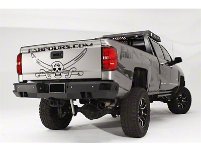 Fab Fours Premium Rear Bumper; Matte Black (15-19 Sierra 2500 HD)