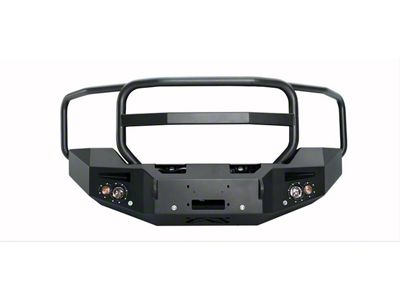 Fab Fours Premium Winch Front Bumper with Full Guard; Matte Black (15-19 Sierra 2500 HD)