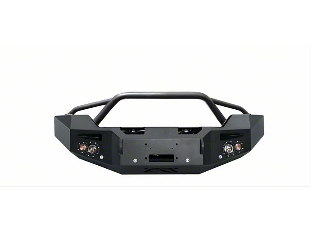Fab Fours Premium Winch Front Bumper with Pre-Runner Guard; Bare Steel (15-19 Sierra 2500 HD)