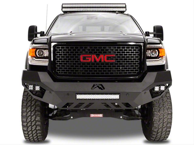 Fab Fours Vengeance Front Bumper with No Guard; Bare Steel (11-14 Sierra 2500 HD)