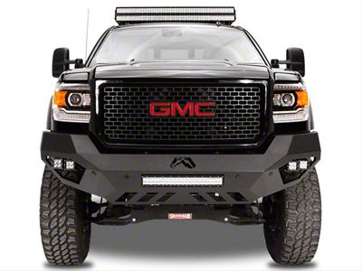 Fab Fours Vengeance Front Bumper with No Guard; Matte Black (11-14 Sierra 2500 HD)