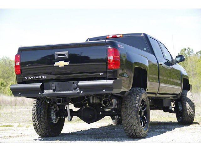 Fab Fours Black Steel Elite Rear Bumper; Matte Black (07-10 Sierra 3500 HD)