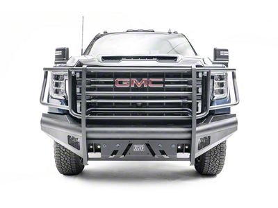 Fab Fours Black Steel Front Bumper with Full Guard; Matte Black (20-23 Sierra 3500 HD)