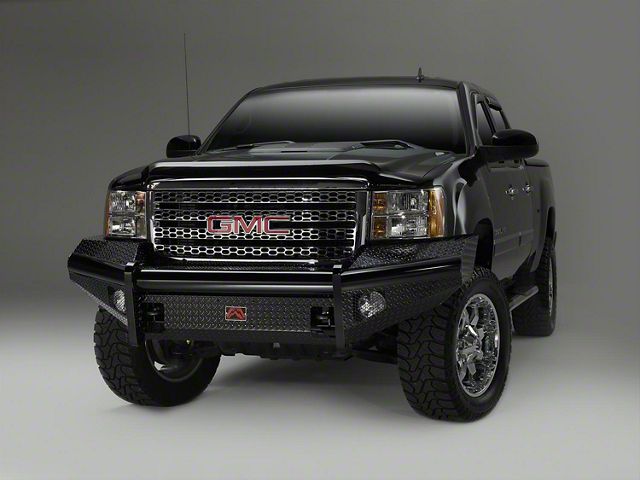 Fab Fours Black Steel Ranch Front Bumper with No Guard; Matte Black (11-14 Sierra 3500 HD)