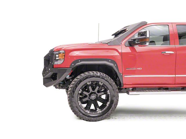 Fab Fours Open Fender Flares; Bare Steel (15-19 Sierra 3500 HD)