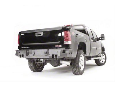 Fab Fours Premium Rear Bumper with D-Ring Mounts; Bare Steel (11-14 Sierra 3500 HD)