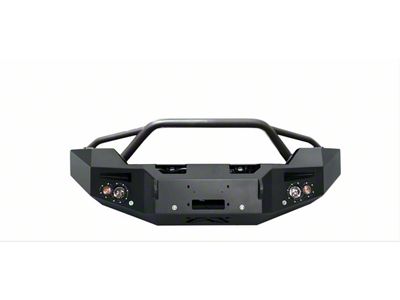 Fab Fours Premium Winch Front Bumper with Pre-Runner Guard; Matte Black (15-19 Sierra 3500 HD)