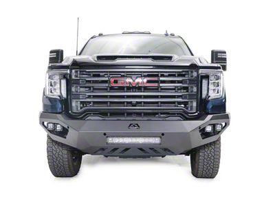 Fab Fours Vengeance Front Bumper with No Guard; Matte Black (20-23 Sierra 3500 HD)