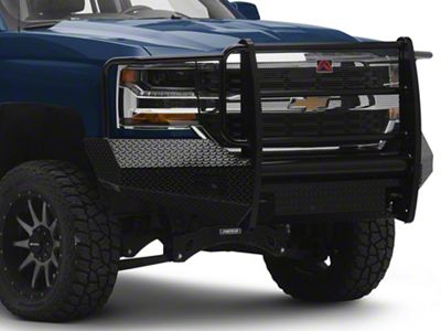 Fab Fours Black Steel Front Bumper with Full Guard; Matte Black (16-18 Silverado 1500)