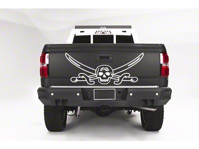 Fab Fours Premium Rear Bumper; Pre-Drilled for Backup Sensors; Bare Steel (14-18 Silverado 1500)