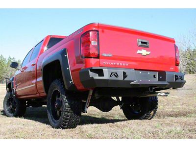 Fab Fours Premium Rear Bumper; Matte Black (14-18 Silverado 1500)