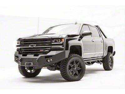 Fab Fours Premium Winch Front Bumper with No Guard; Bare Steel (16-18 Silverado 1500)