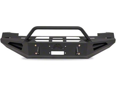 Fab Fours Red Steel Front Bumper with Pre-Runner Guard; Matte Black (07-13 Silverado 1500)