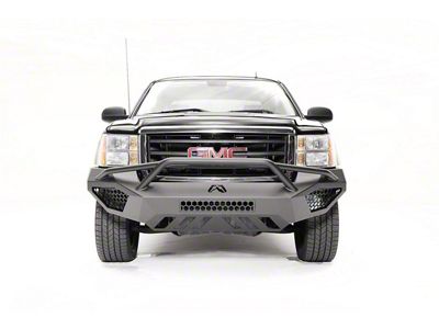 Fab Fours Vengeance Front Bumper with Pre-Runner Guard; Matte Black (07-13 Silverado 1500)
