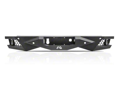 Fab Fours Vengeance Rear Bumper; Pre-Drilled for Blind Spot Monitor; Matte Black (19-25 Silverado 1500)