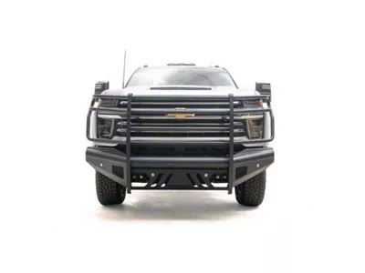 Fab Fours Black Steel Elite Front Bumper with Full Guard; Matte Black (20-23 Silverado 2500 HD)