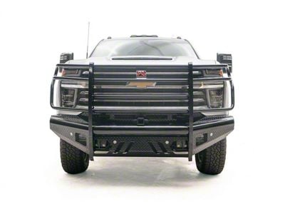 Fab Fours Black Steel Ranch Front Bumper with Full Guard; Matte Black (20-23 Silverado 2500 HD)