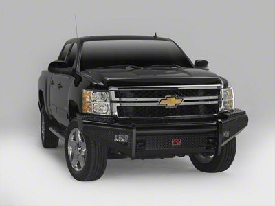 Fab Fours Black Steel Ranch Front Bumper with No Guard; Matte Black (11-14 Silverado 2500 HD)