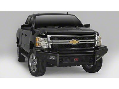 Fab Fours Black Steel Ranch Front Bumper with No Guard; Matte Black (20-23 Silverado 2500 HD)