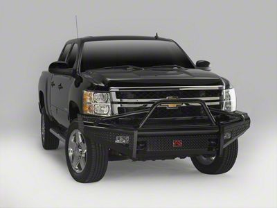 Fab Fours Black Steel Ranch Front Bumper with Pre-Runner Guard; Matte Black (11-14 Silverado 2500 HD)