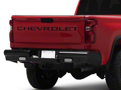 Fab Fours Black Steel Rear Bumper; Matte Black (20-25 Silverado 2500 HD)