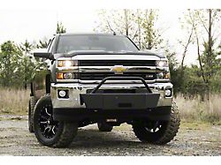 Fab Fours Large Frame Winch Mount; Matte Black (15-19 Silverado 2500 HD)