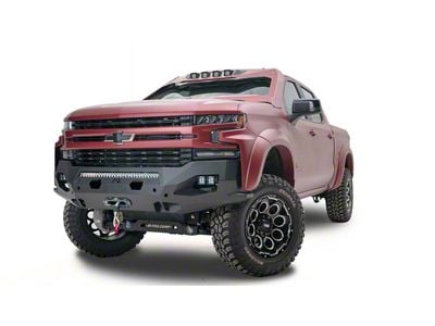 Fab Fours Matrix Front Bumper with No Guard; Matte Black (15-19 Silverado 2500 HD)