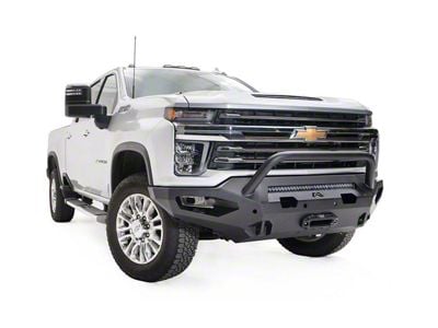 Fab Fours Matrix Front Bumper with Pre-Runner Guard; Matte Black (20-23 Silverado 2500 HD)