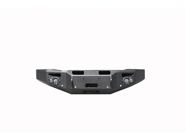 Fab Fours Premium Heavy Duty Winch Front Bumper with No Guard; Pre-Drilled for Front Parking Sensors; Matte Black (15-19 Silverado 2500 HD)
