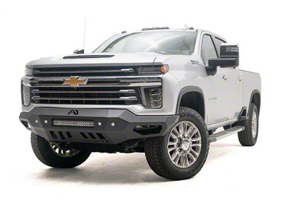 Fab Fours Vengeance Front Bumper with No Guard; Matte Black (20-23 Silverado 2500 HD)