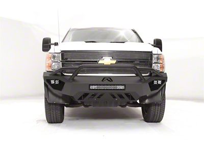 Fab Fours Vengeance Front Bumper with Pre-Runner Guard; Matte Black (11-14 Silverado 2500 HD)